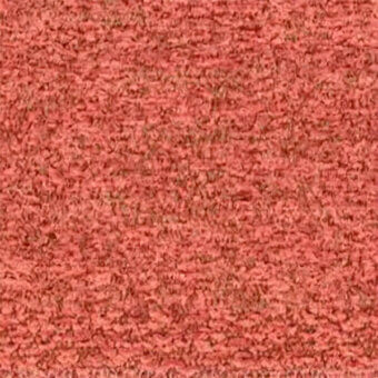 Coral looped pile fabric texture, egoitaliano dalia, dense fibers with heathered color variations, soft tactile surface.